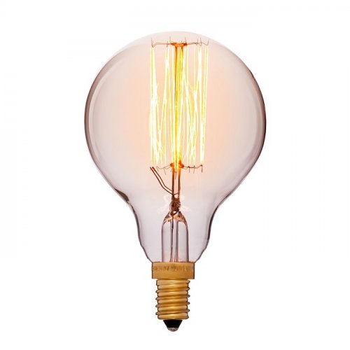 Лампа накаливания Ретро Sun Lumen Шар G45 F2 2200K 40Вт E14 2200К картинка 